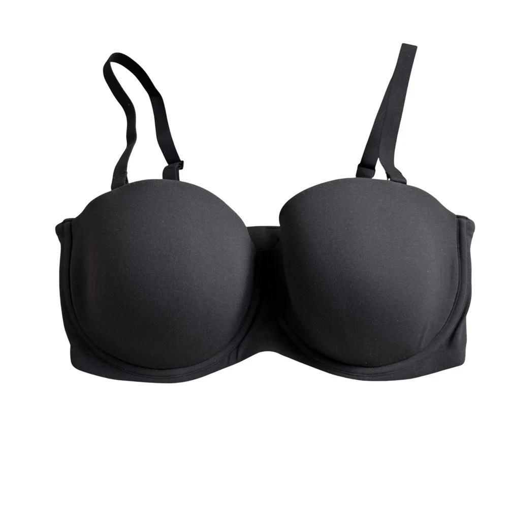 SKIMS Multi-Way Strapless Bra Women 38D Onyx Black Underwire Removable Straps - Picture 6 of 7